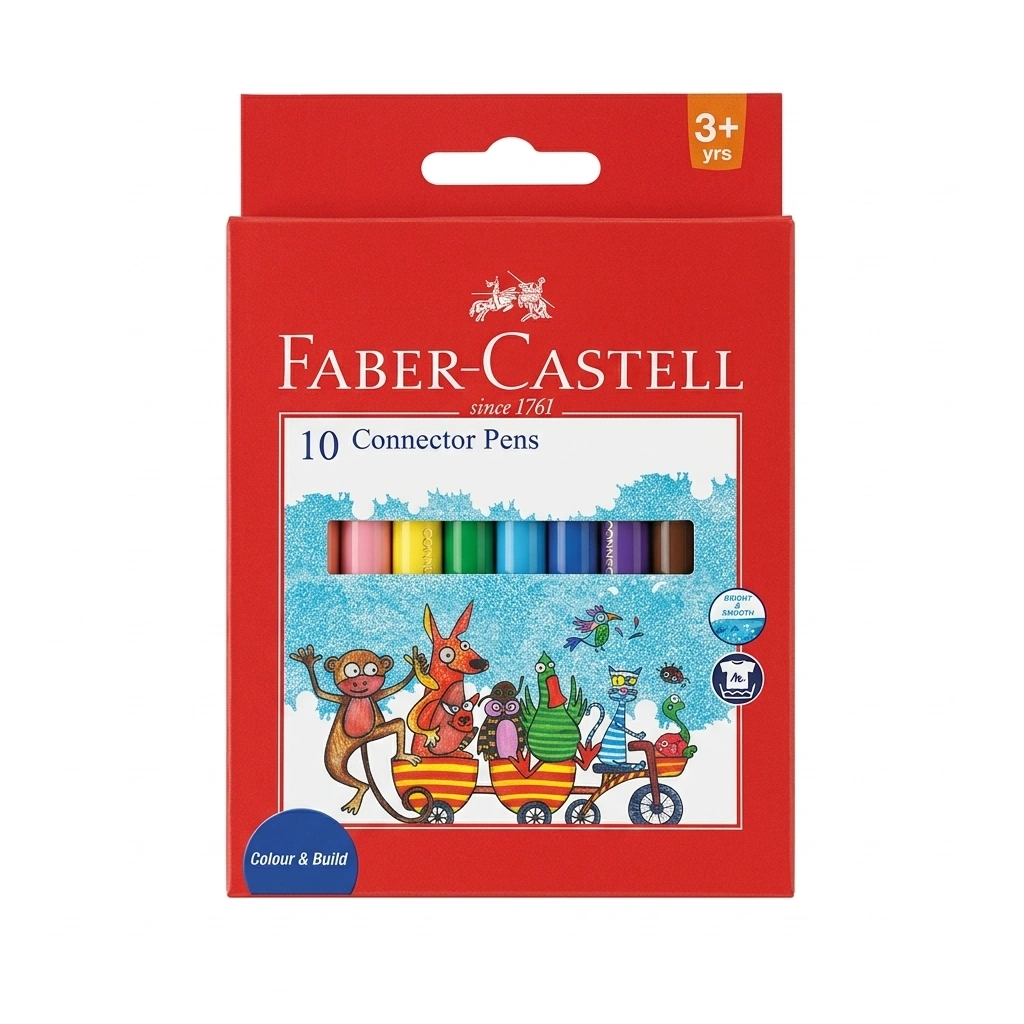 FABER-CASTELL CONNECTOR PENS (10 COLORS, 1 SET)