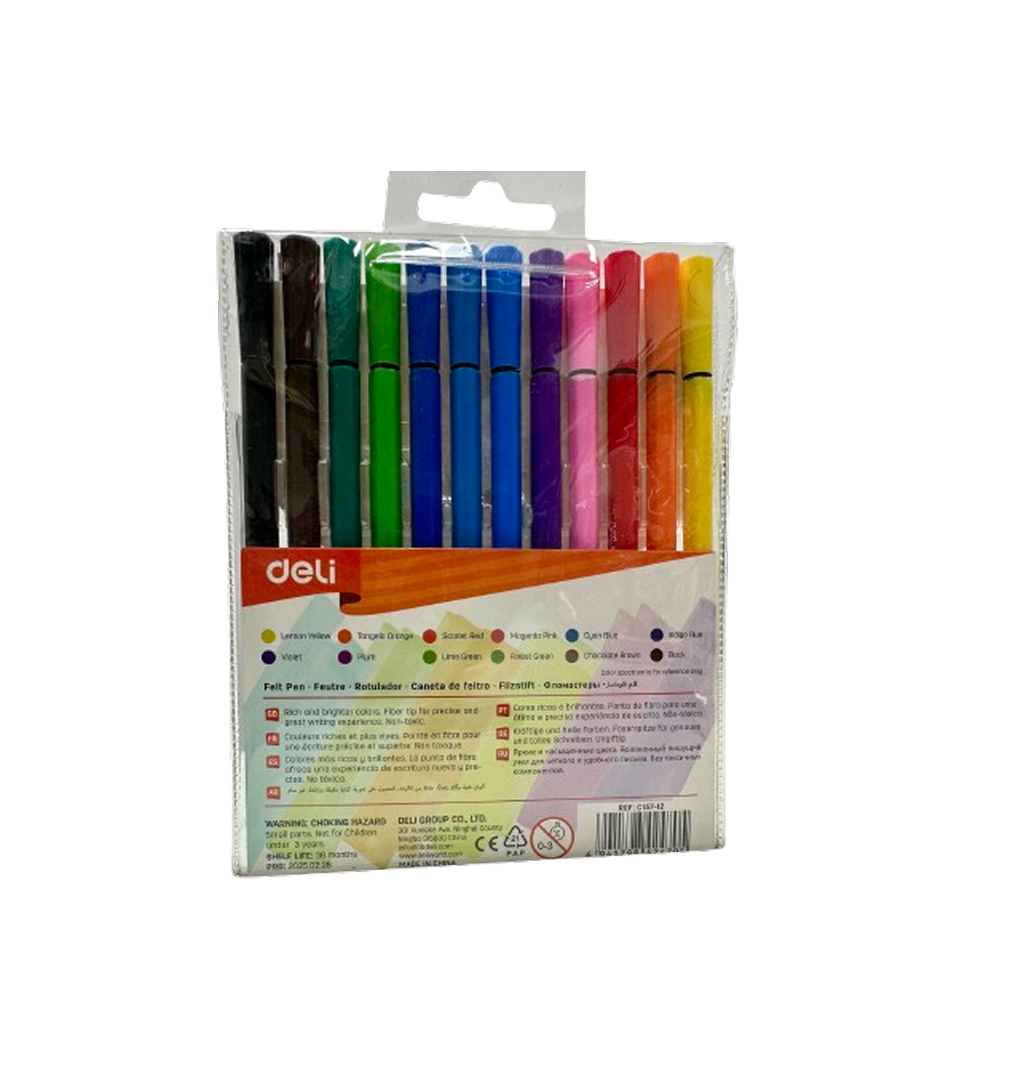 DELI COLORUN FELT PEN 1PKT