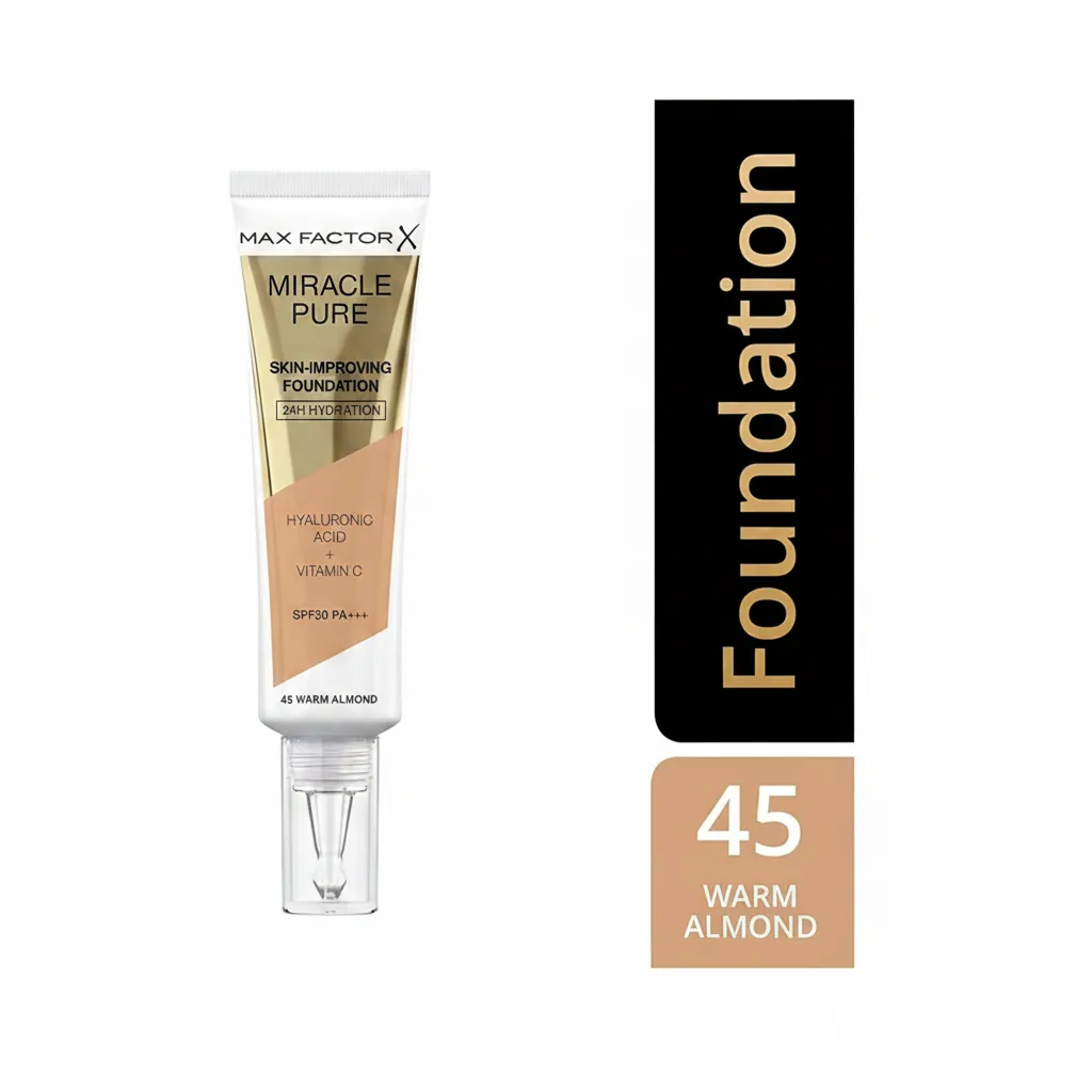 Max Factor Miracle Pure Foundation 45 - Warm Almond