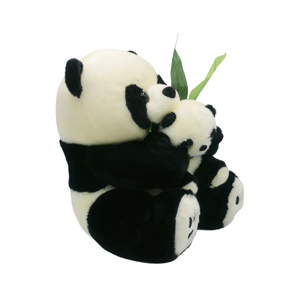 SOFT BAMBOO PANDA WITH BABY 28 CM