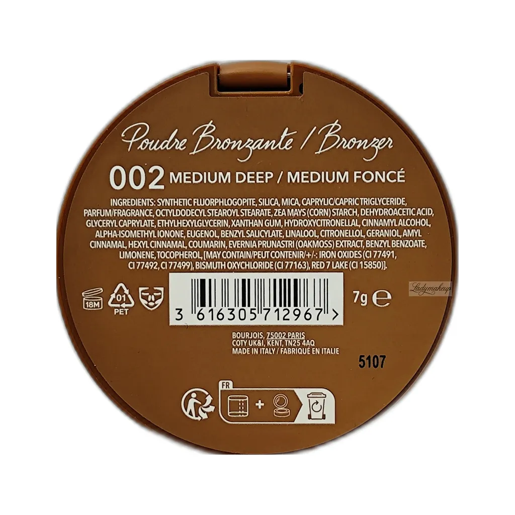 Bourjois Maxi Round Pot Bronzer Medium Dark