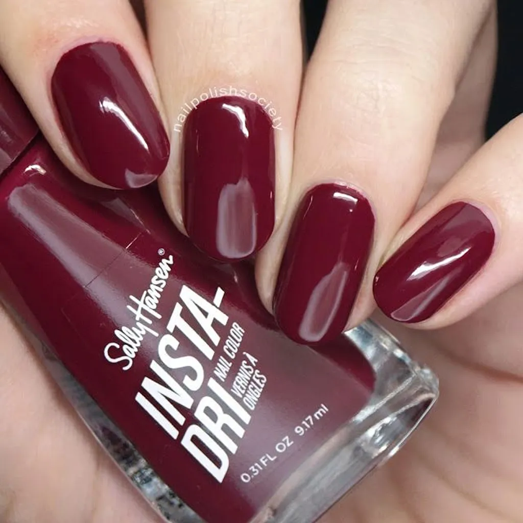 Sally Hansen Insta Dri Fast Dry Nail Color Just In Wine