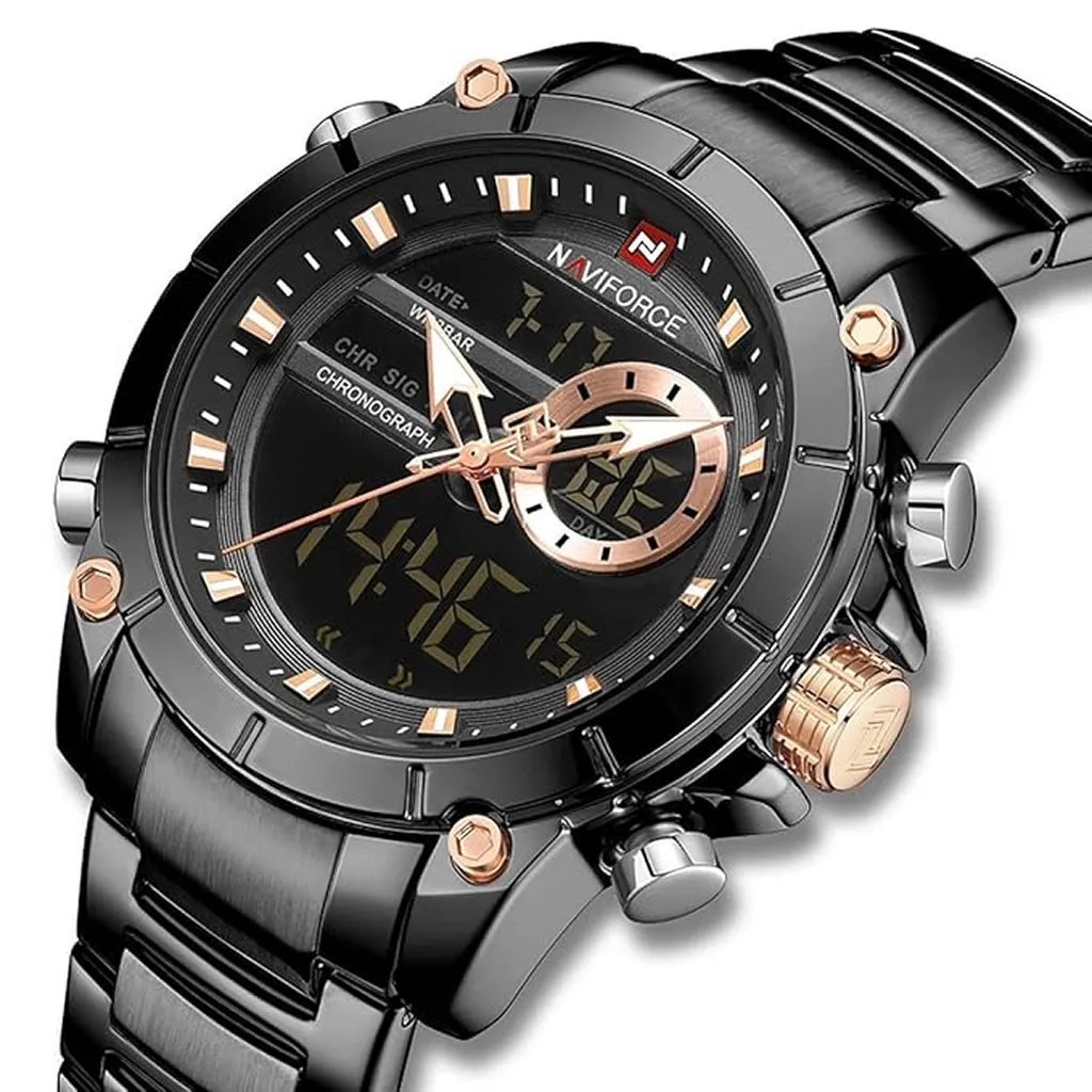 9163M NAVIFORCE BLACK WATCH