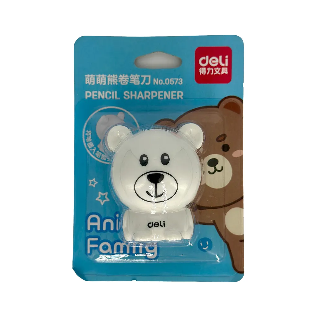 DELI PENCIL SHARPENER-ANIMAL FAMILY 1PC 