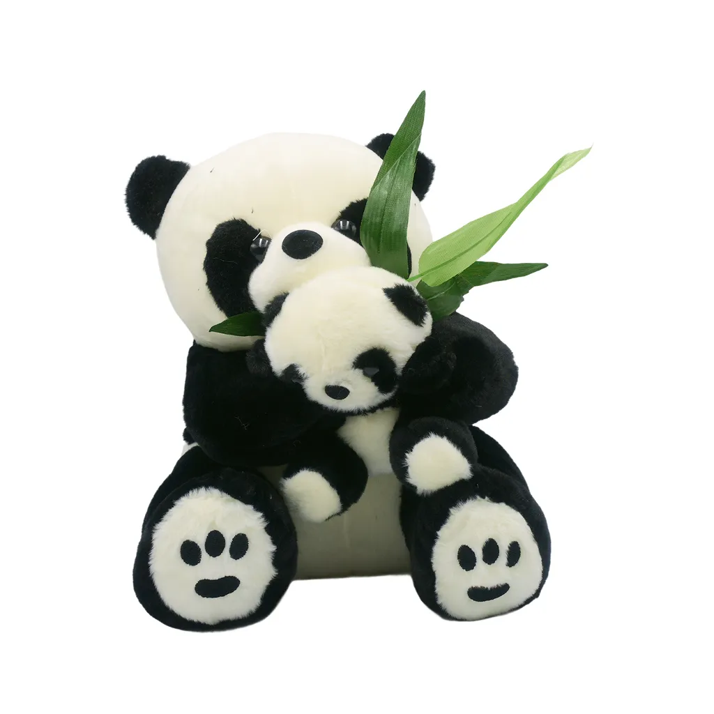 SOFT BAMBOO PANDA WITH BABY 28 CM
