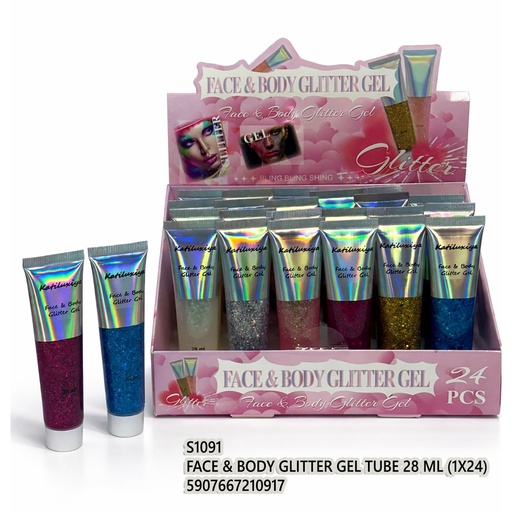 Face & Body Glitter Gel Tube 28 ML 1PC